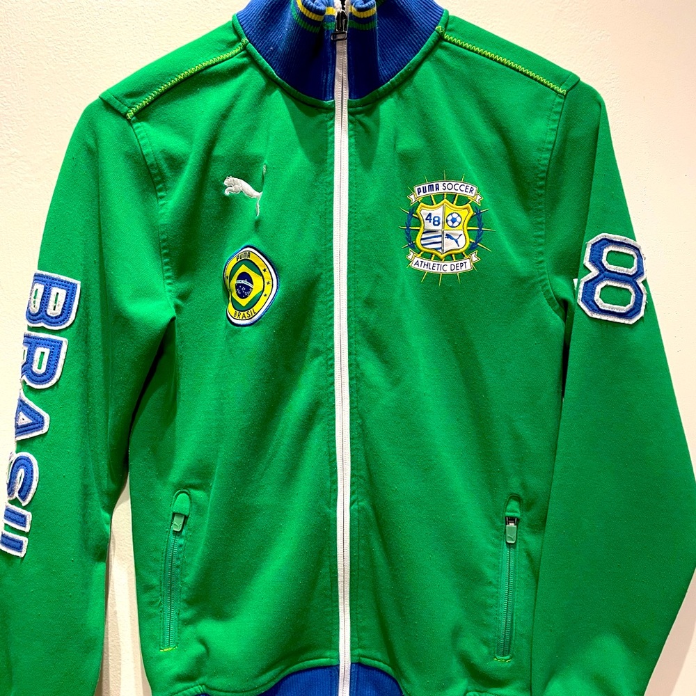 Puma Boys Zip Brazil Neymar Soccer Zip-up Sweatshirt